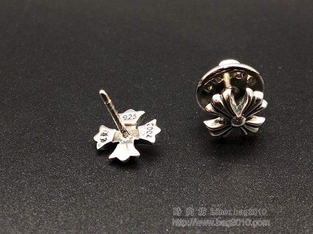 chrome hearts銀飾 克羅心小十字花胸針 克羅心925銀別針  gjc1897